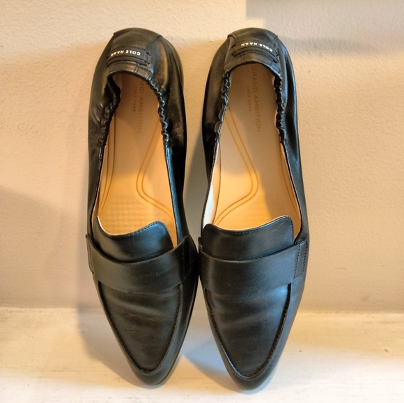 Cole Haan Grand Ambition Ambassador  leather flats black 9B - Picture 3 of 10